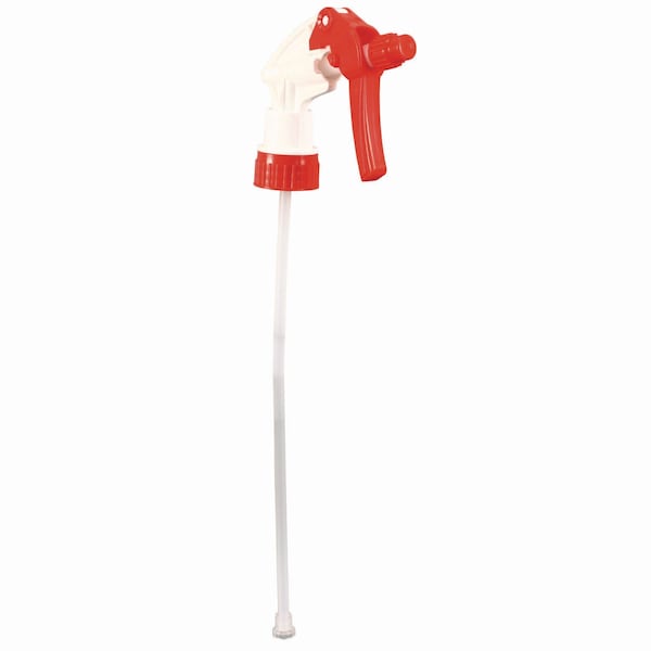 Impact Products Gen Purpose Trigger Sprayer, 9.88in Tube, Fits 32oz Btl, Red/Wht, PK24 590624-91 - main